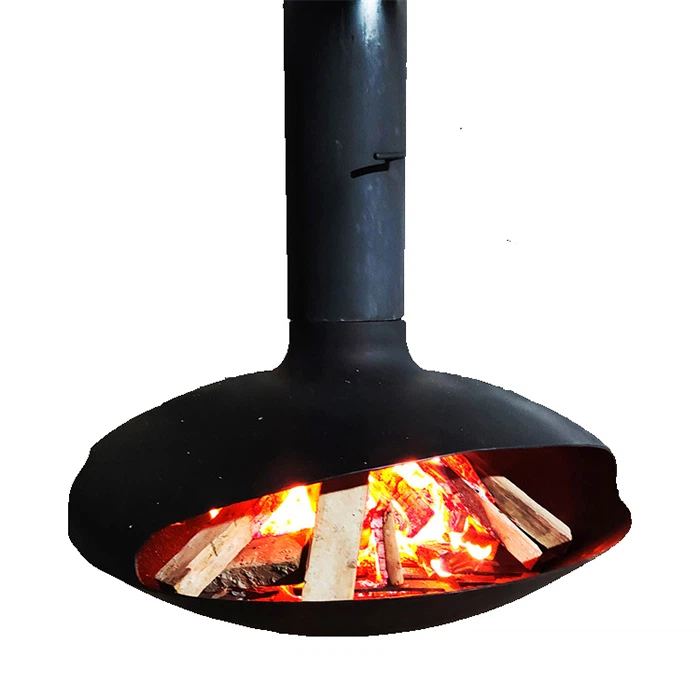 wood burning fireplace