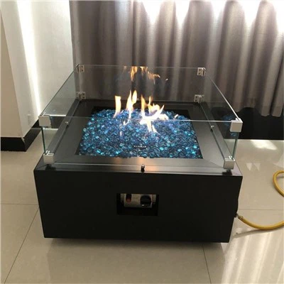 Firepit de gás anticorrosão com vidro