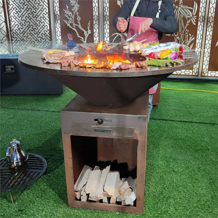 Corten Steel Brasero Bbq Grills For Cooking
