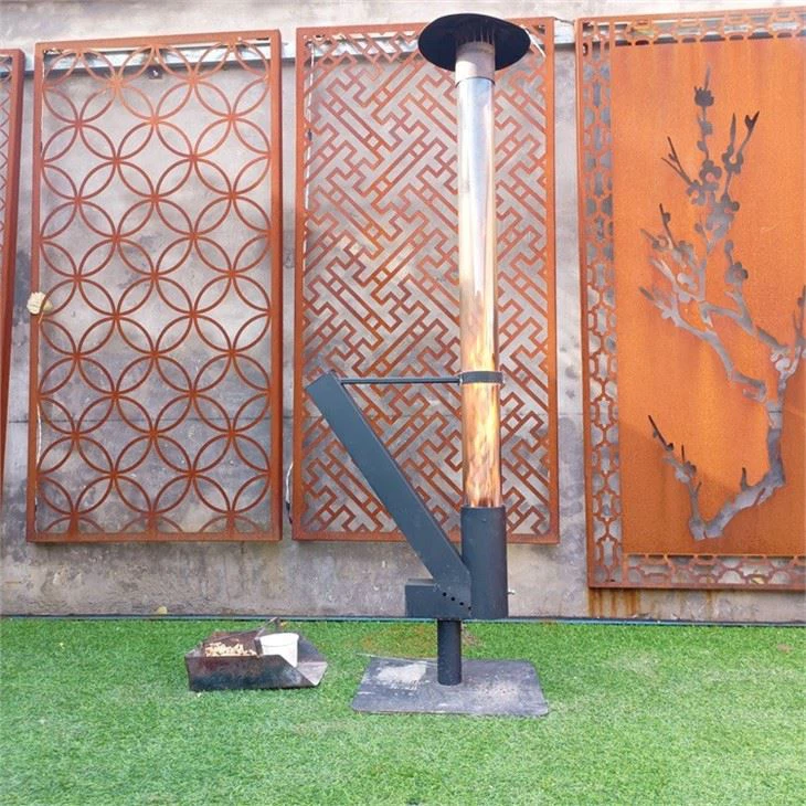 Outdoor Black Rocket Heater