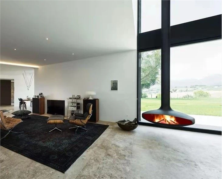 Cocoon Shape Sphere Oval Fireplace