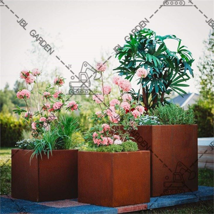 Camas de vegetais de aço corten