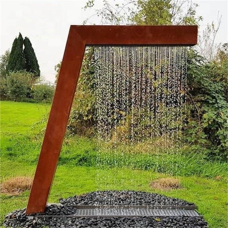Corten Steel Water Feature Outdoor