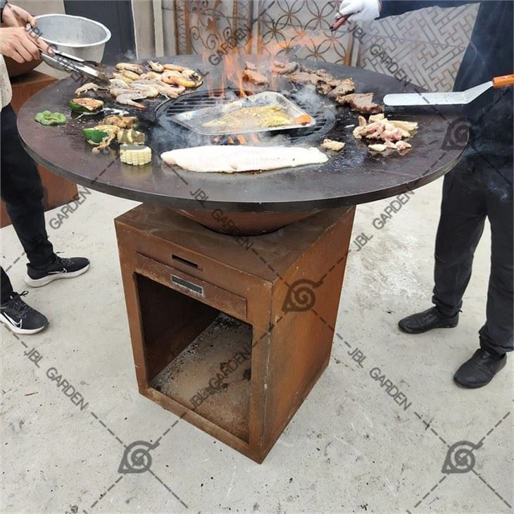 Churrasqueiras de corten ao ar livre personalizadas