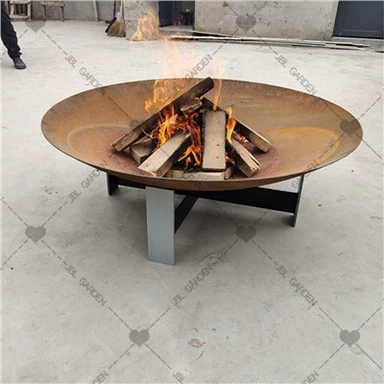 Fogueira contemporânea de aço carbono