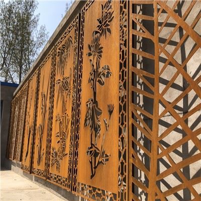 Painel de tela de aço corten de parede de jardim