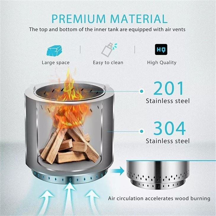 Stainless Steel Smokeless Fire Pit