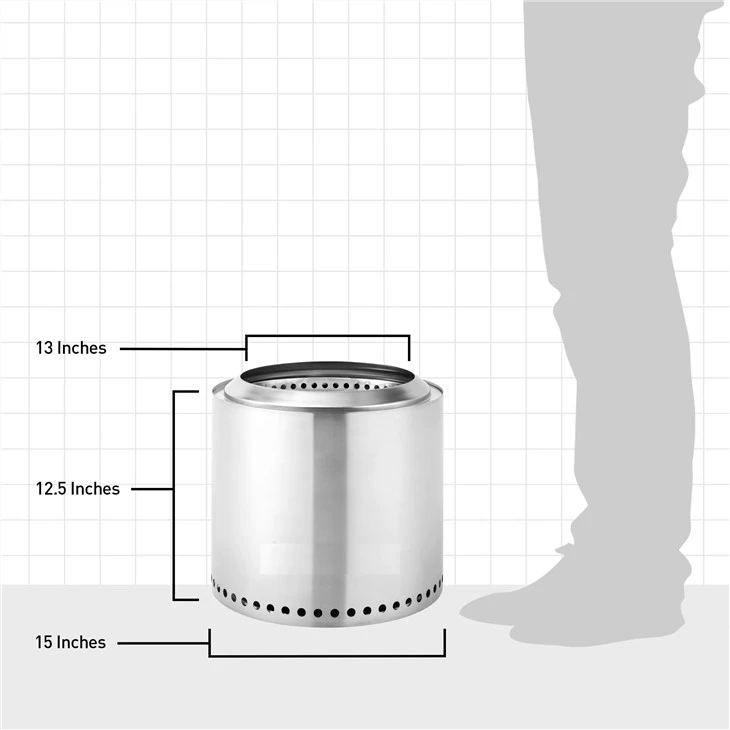 Fogão firepit sem fumaça de aço inoxidável