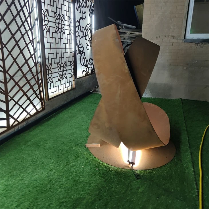 Abstract Modern Rusted Corten Steel Sculptures high quality
