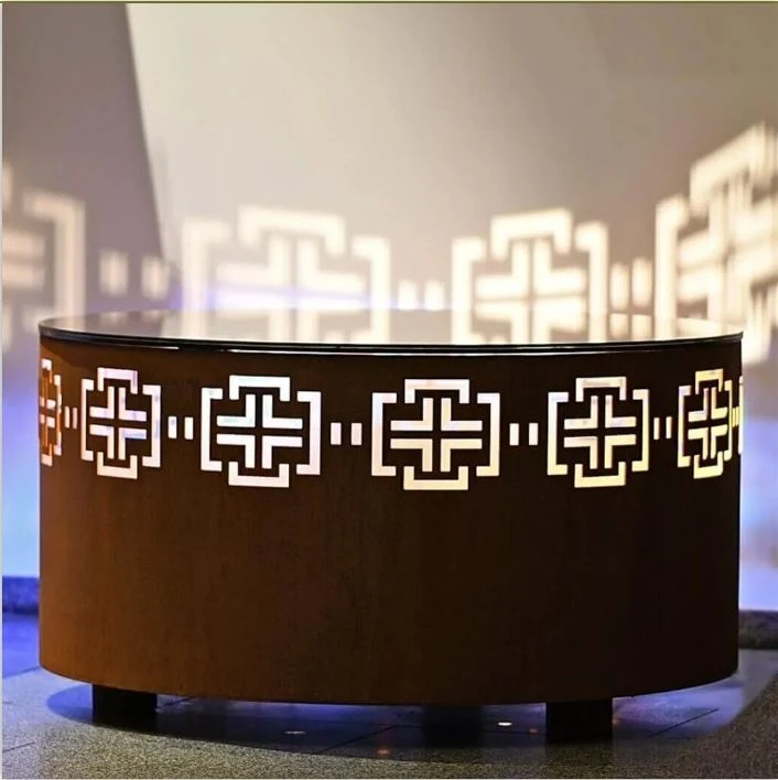 Corten Fire Pit With Glass