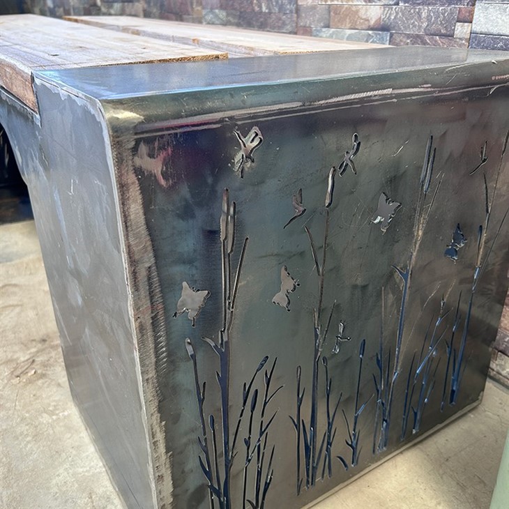 Corten Steel Outdoor Bench