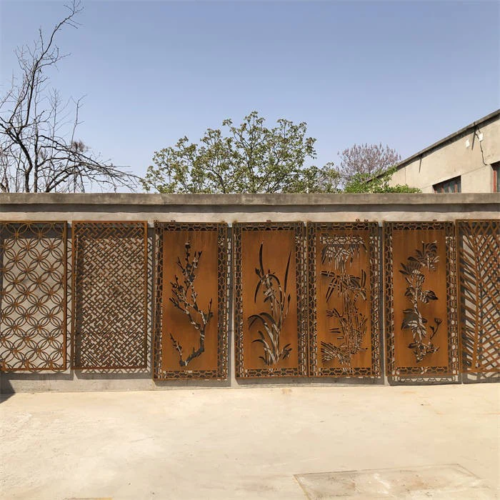 Custom Corten Steel Privacy Screen Fence Tailored Outdoor Screening factory