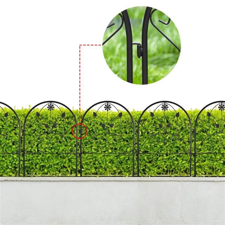 Cerca decorativa de metal para jardim
