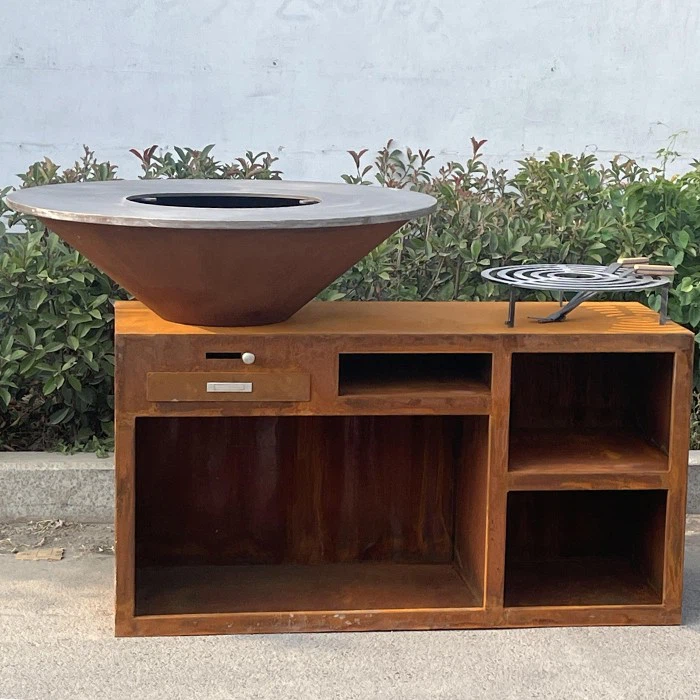 Durable Corten Steel Barbecue Grill For Outdoor Patios suppliers