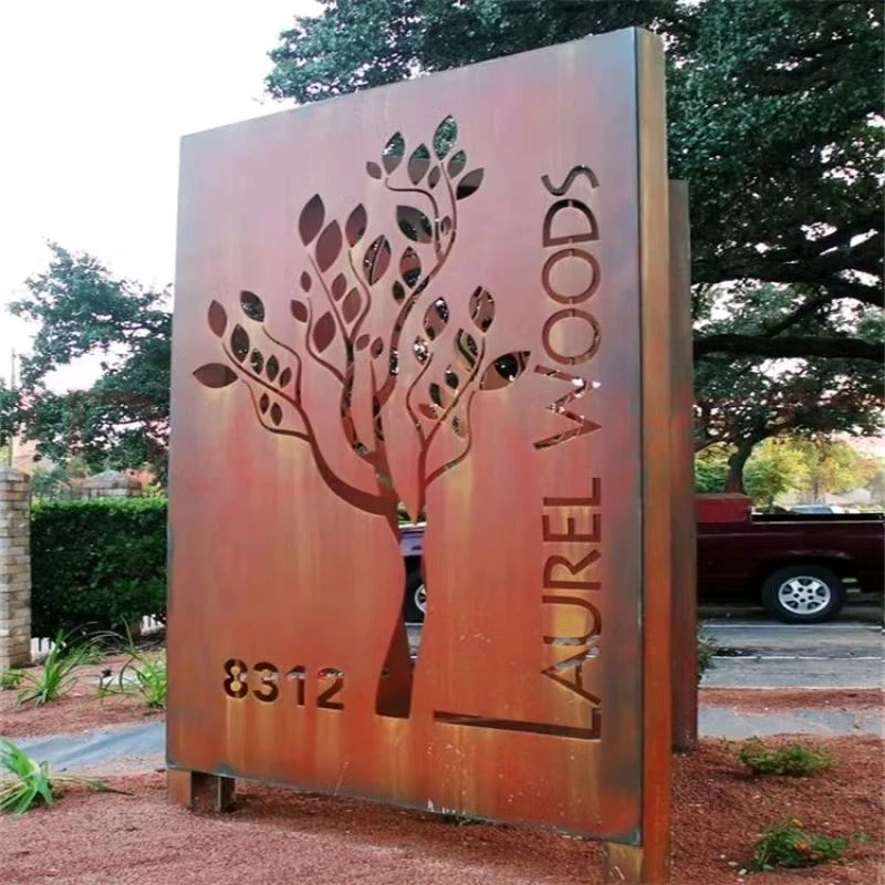 Parede de tela de aço Corten oca