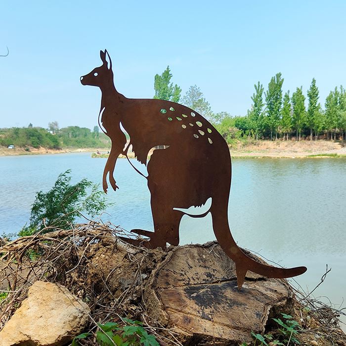 Canguru de arte de jardim para jardim doméstico