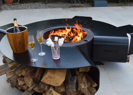 Mesa para fogueira de jardim