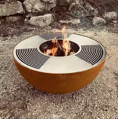 Corten Aço Camping Grill