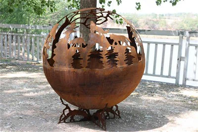 Bola de fogo esférica de aço Corten