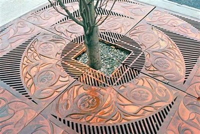 Grelha de árvore de aço Corten de metal