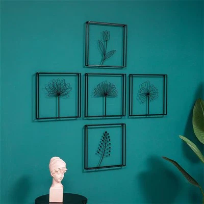 Decorações temáticas naturais de arte de parede de metal