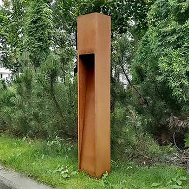 Iluminação LED para exterior Poste de amarração em aço Corten