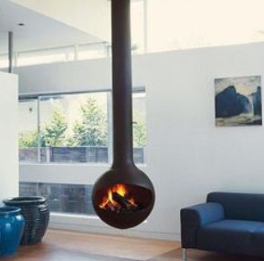 Wood Charcoal Suspended Fireplace