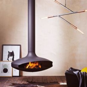Wood Charcoal Suspended Fireplace